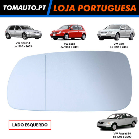 Espelho Retrovisor Esquerdo VW Golf 4, Bora, Passat B5 e Lupo