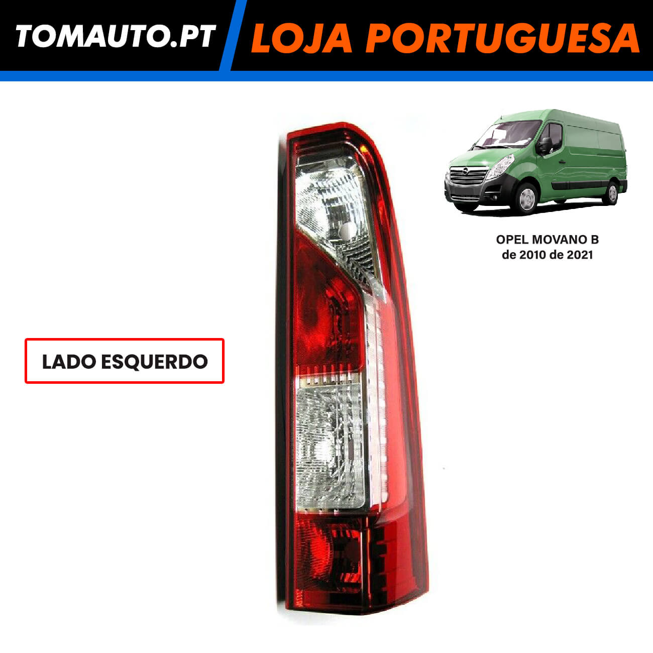 Farol Traseiro Direito Opel Movano B 93197461 - 44197379