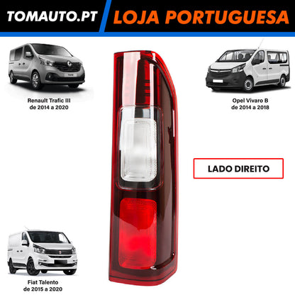 Farol traseiro direito Renault Trafic Opel Vivaro B Fiat Talento OEM 265504656R - 6000617811 - 4422465