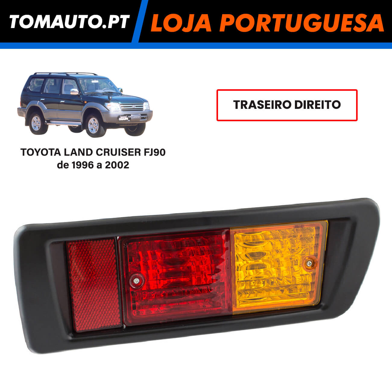 Farol Traseiro Direito Toyota Land Cruiser FJ90 de 1996 a 2002