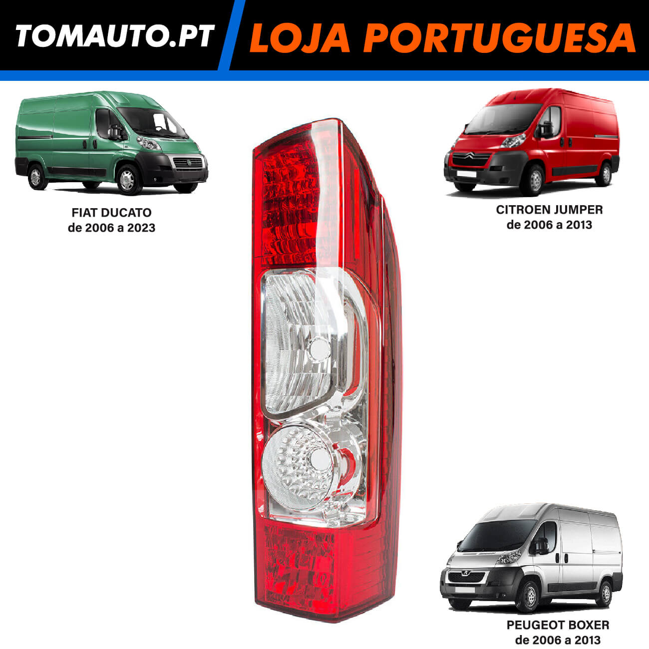 Farolim Traseira Direita Fiat Ducato, Citroen Jumper e Peugeot Boxer (06-23)