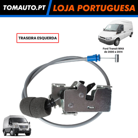 Fechadura C/ Cabo Porta Traseira Esquerda Ford Transit MK6 de 2000 a 2014