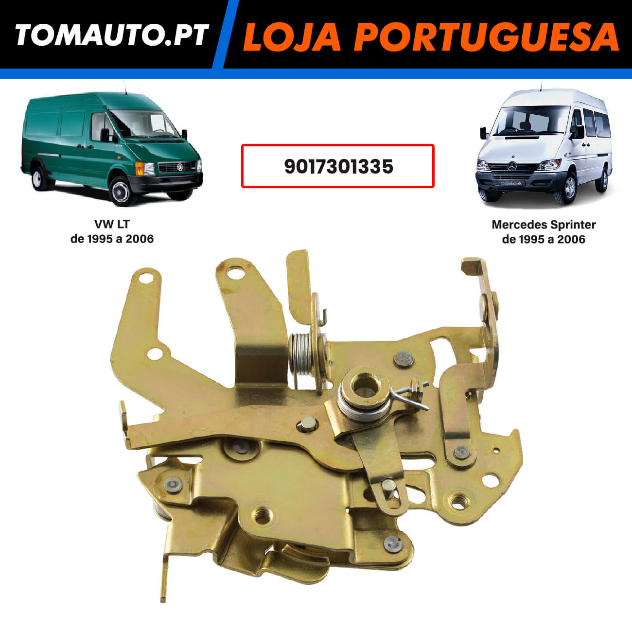 Fechadura Porta Mercedes Sprinter e VW LT (96-06) - 9017301335