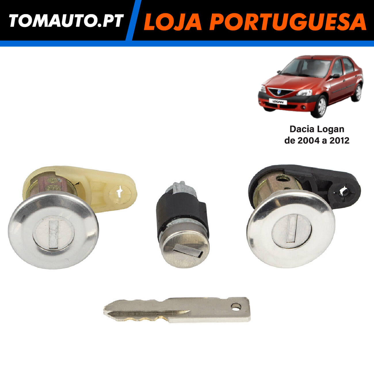 Fechadura de porta esquerda, direita e da bagageira para Dacia Logan