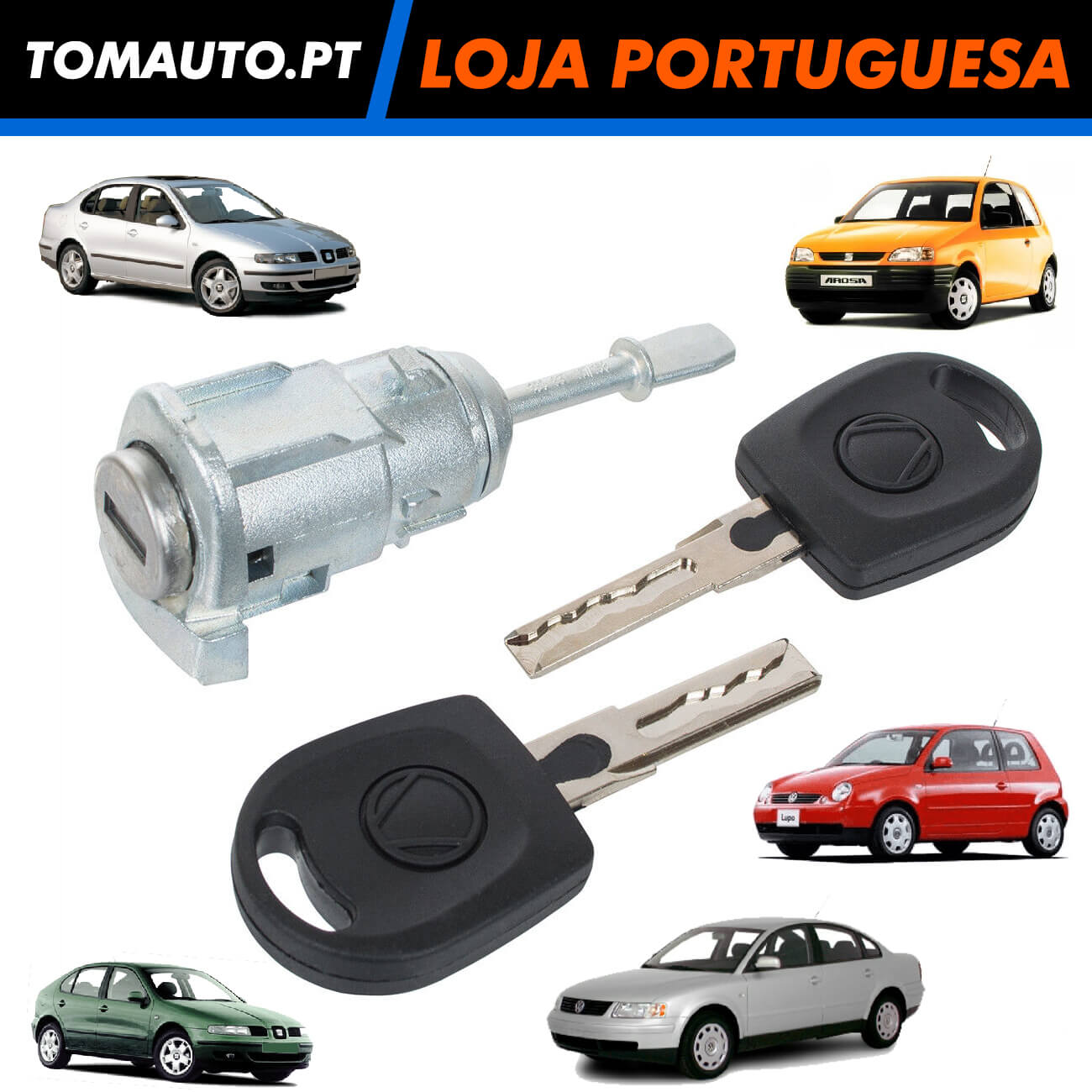 Fechadura de porta esquerda para VW Passat B5 Lupo Seat Arrosa Leon I Toledo II 3B1837015