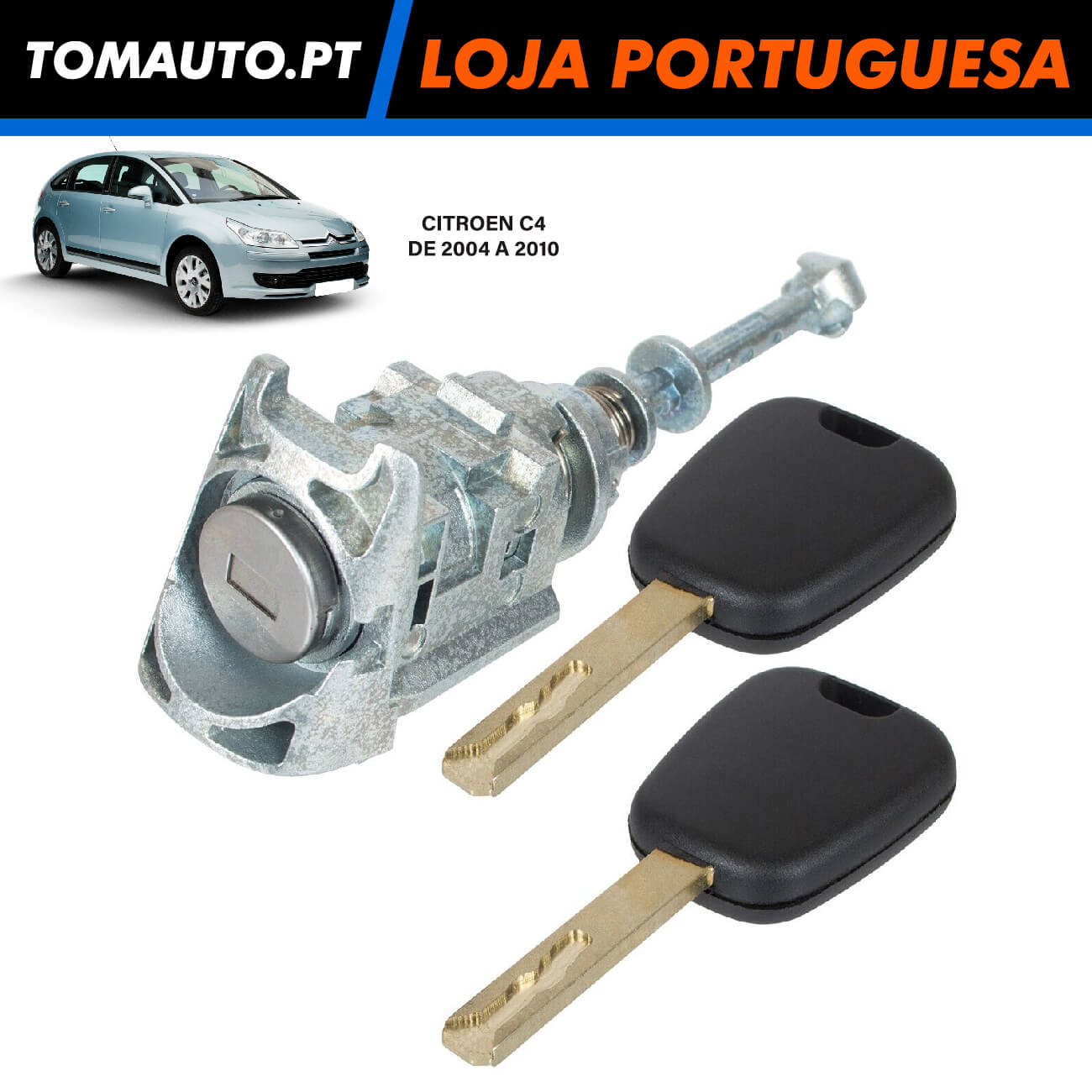 Fechadura Porta Frente Esquerda Citroen C4 (04-10) - NO502085 / 9170Y0 / 9170.Y0 / 9170Y1