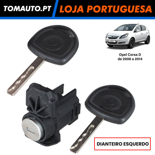 Fechadura de porta de frente esquerda para Opel Corsa D de 2006 a 2014