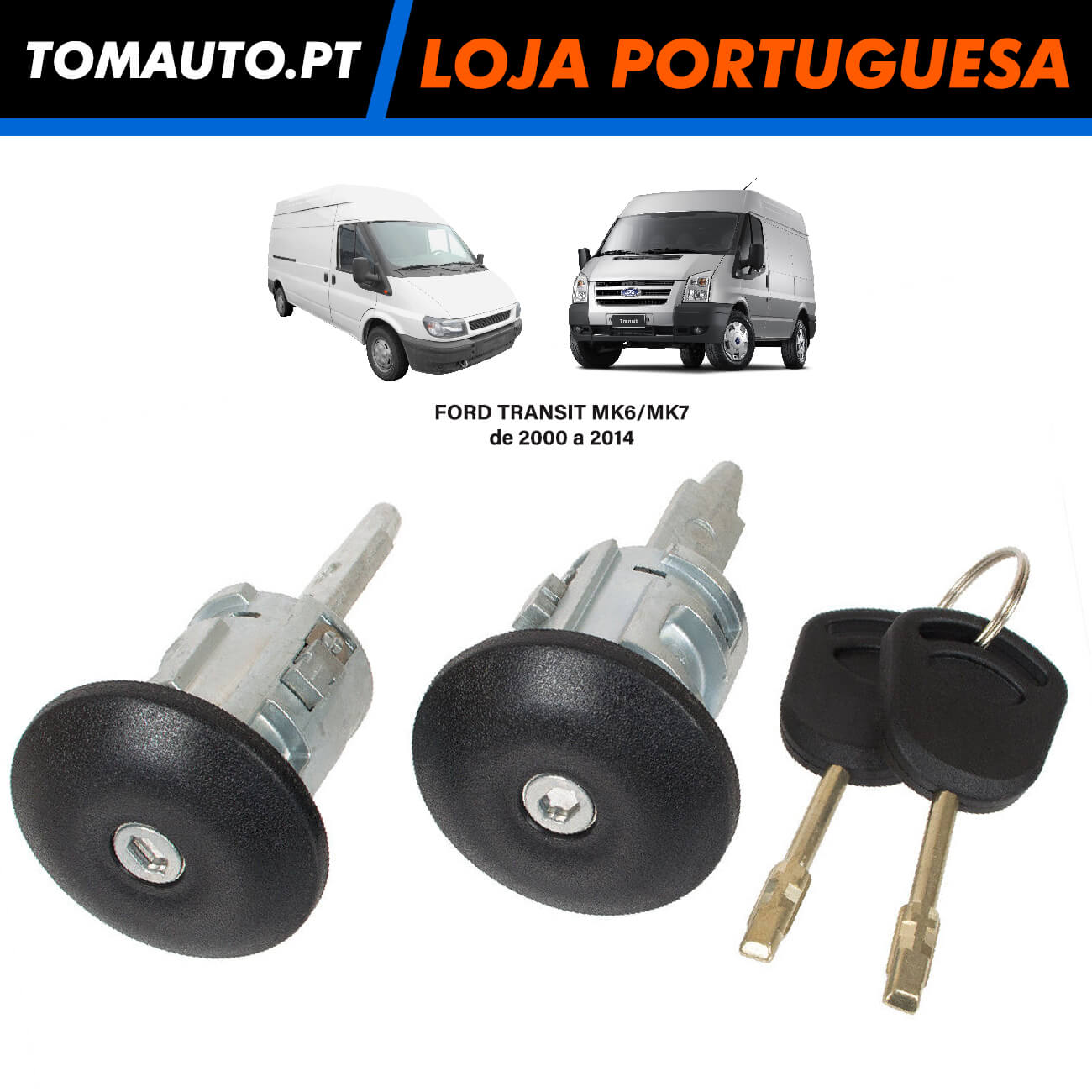 Fechaduras de porta Direita Esquerda Ford Transit MK6 MK7 de 2000 a 2014