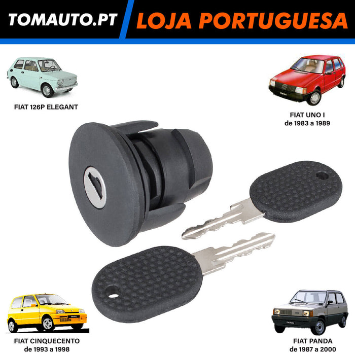Fecho Combustível + 2 Chaves Fiat 126, Cinquecento, Panda e Uno I - 5899119