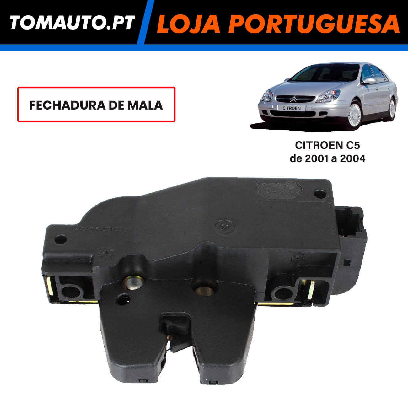 Fecho de mala traseira para Citroen C5 de 2001 a 2004