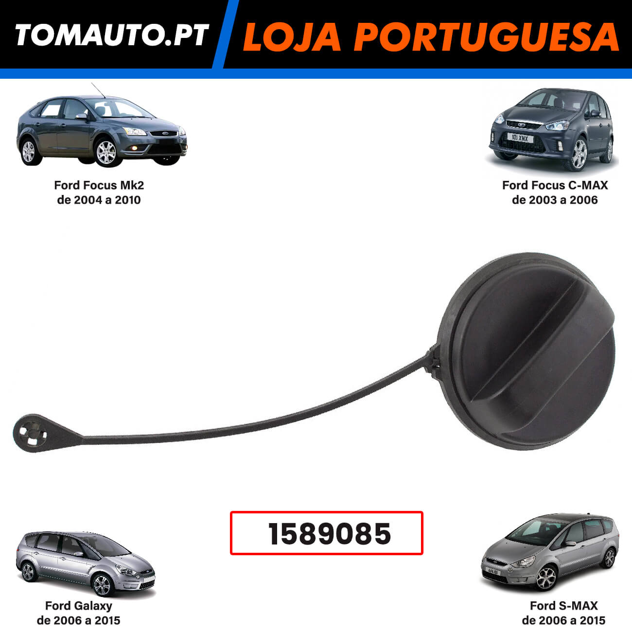 Fecho da tampa de deposito Ford C-Max Focus S-Max Galaxy 1589085