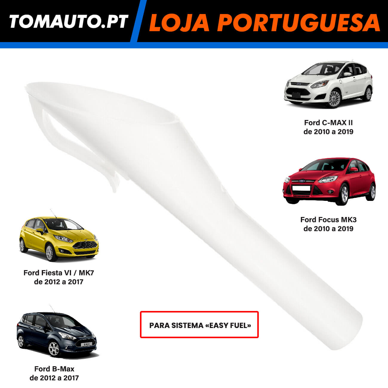 Funil de combustível Ford Focus Fiesta C-Max B-Max 193048 - 8U5Z17B068