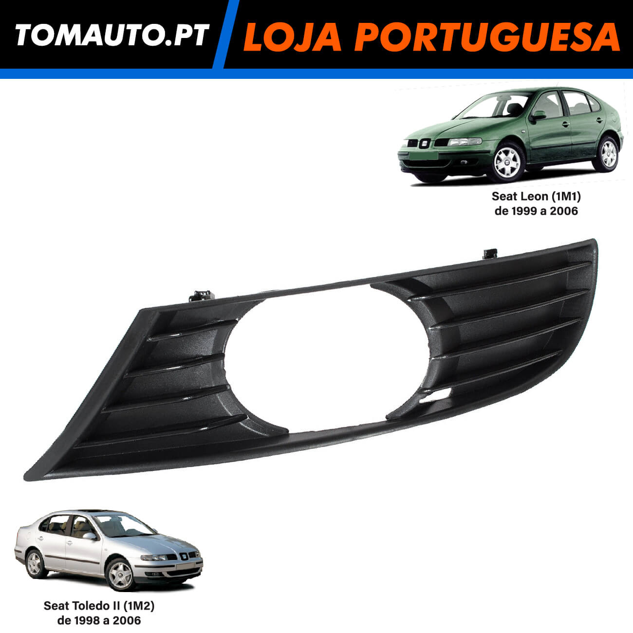 Grelha Para-choques Frente Esquerda Seat Leon, Toledo - 1M0853665F