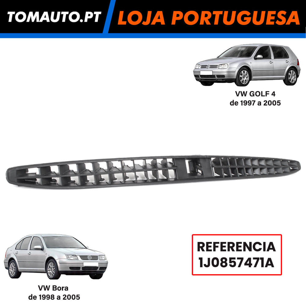 Grelha de ventilação do tablier preto para VW Golf IV e Bora 1J0857471A