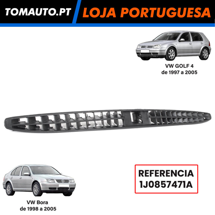 Grelha de ventilação do tablier preto para VW Golf IV e Bora 1J0857471A