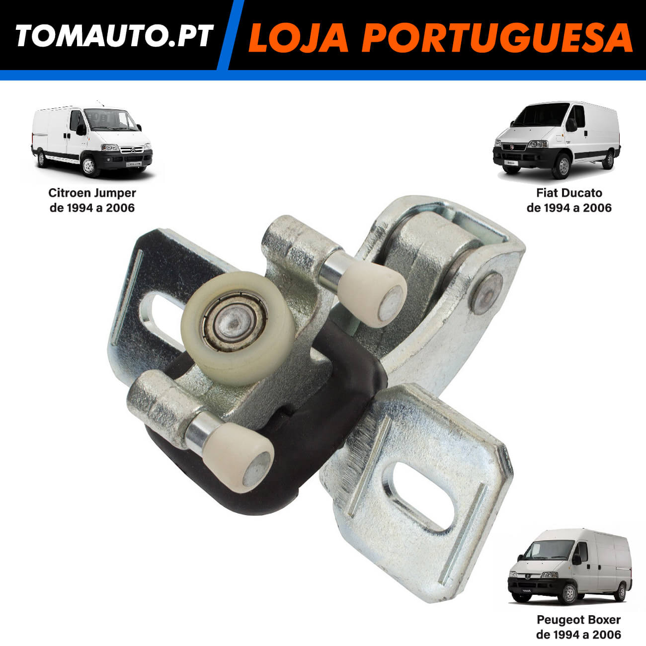 Guia Roletes Porta Corrediça Fiat Ducato, Citroen Jumper e Peugeot Boxer - 1334553080