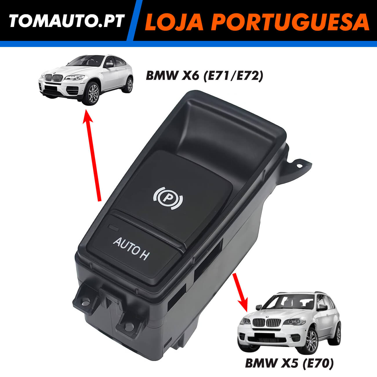 Interruptor de acionamento do travão de mão para BMW X5 e X6