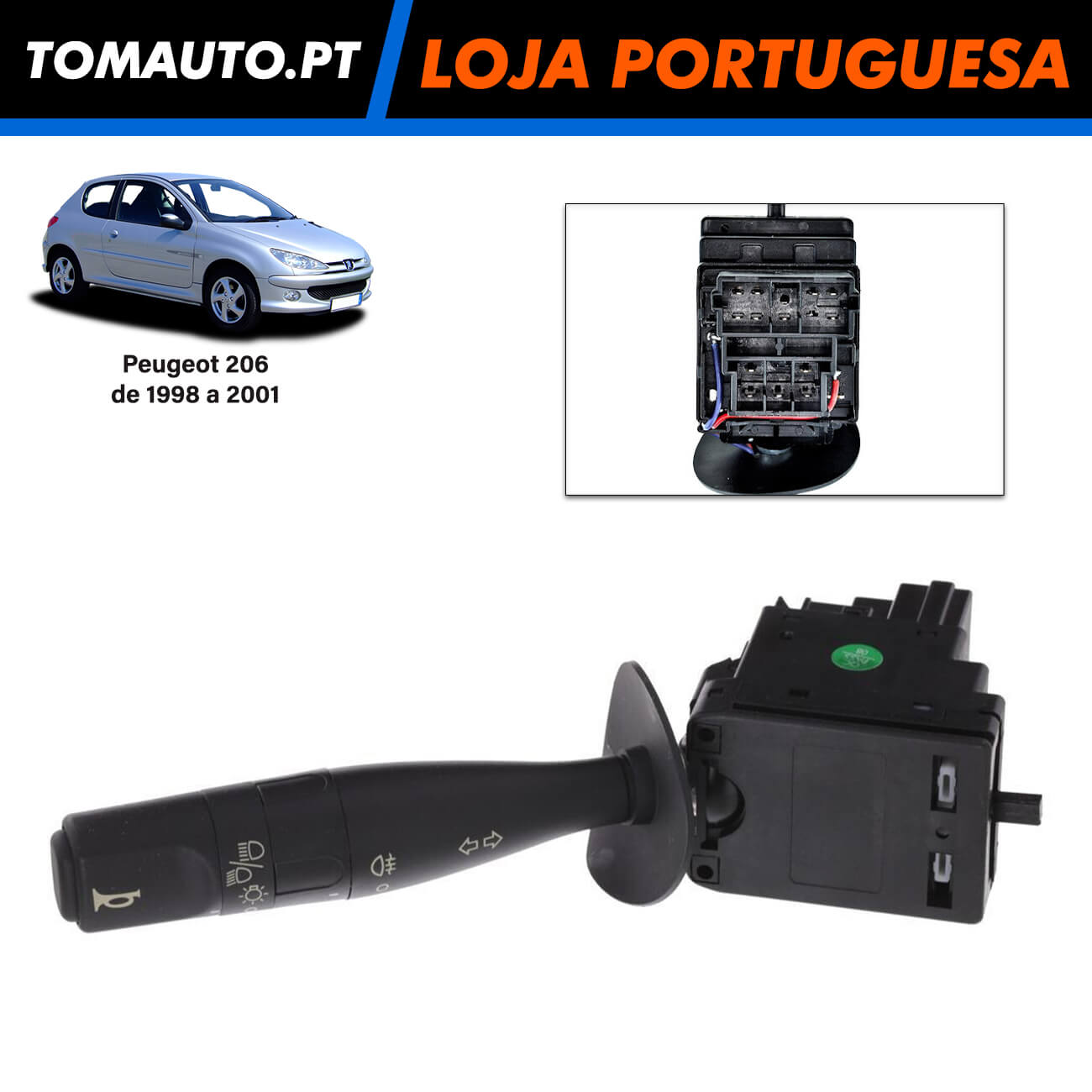 Interruptor Luzes Piscas Peugeot 206 625369 - 96122254 - 9623641569 - 251271