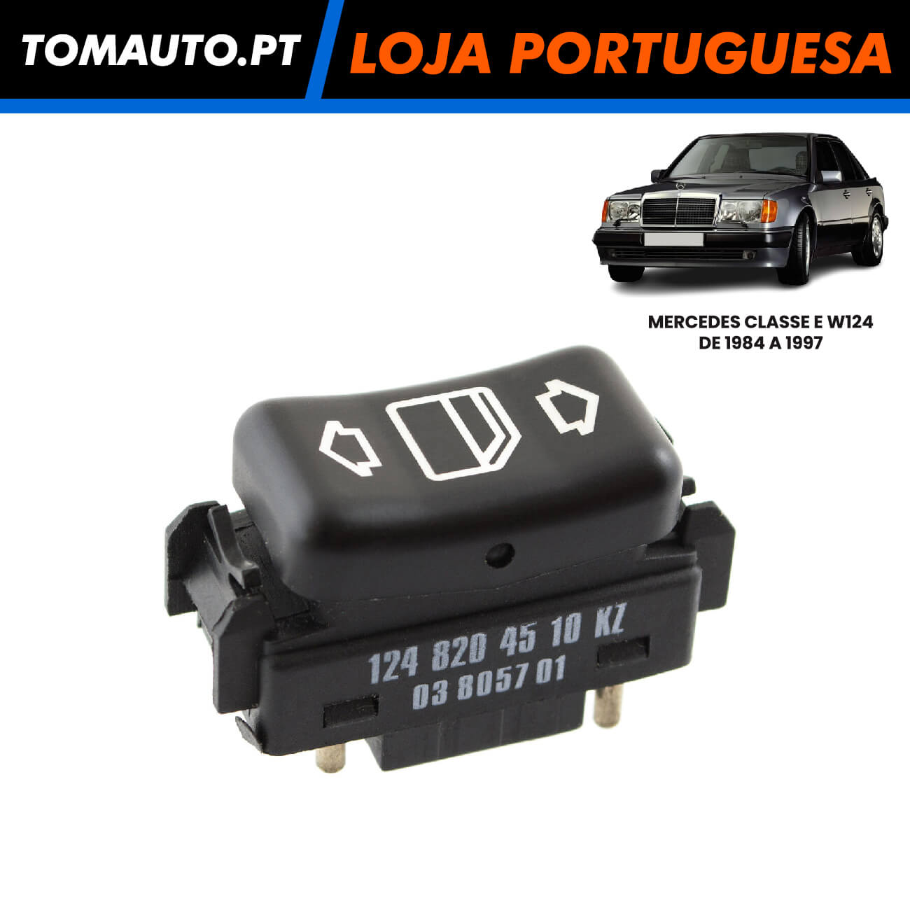 Interruptor Vidro Direito Mercedes Classe E W124 (84-97) - 1248204510