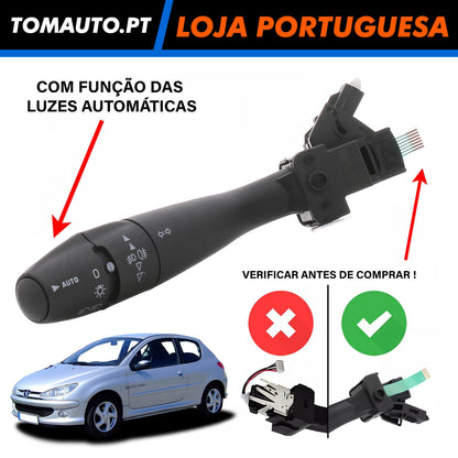 Interruptor Luzes e Piscas Peugeot 206 OEM 96477533XT - 6239z5 - 624284 - 96605676XT - 96621668XT - 624230