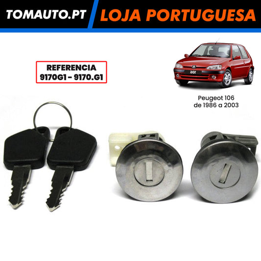 Jogo de canhoes fechadura frente Peugeot 106