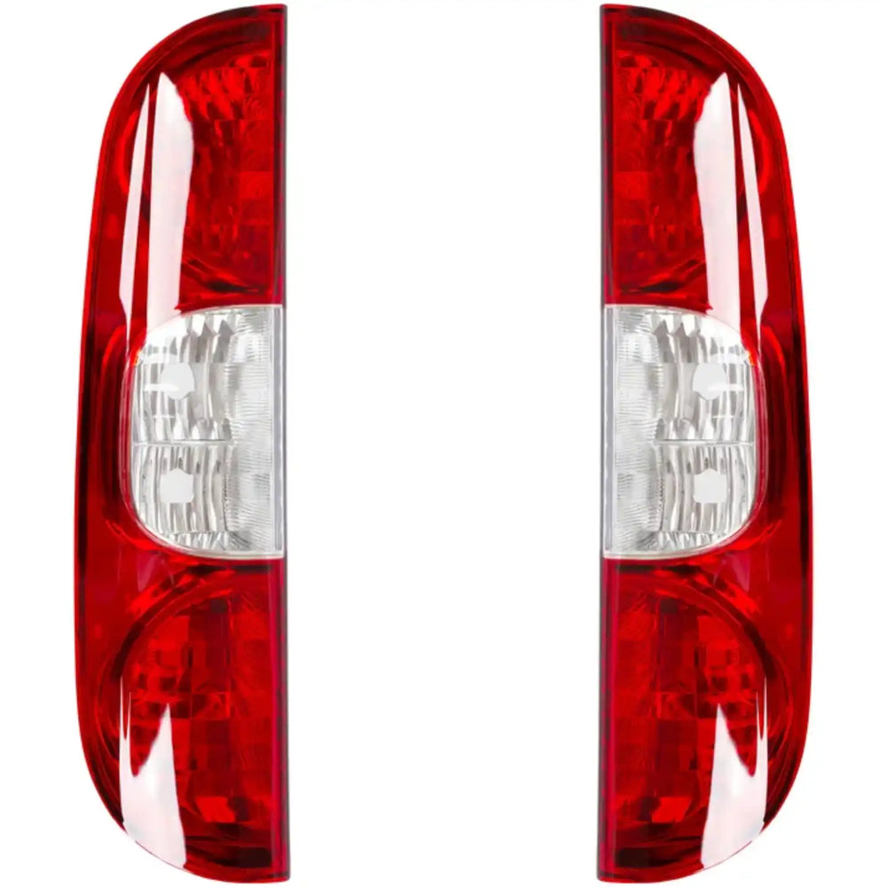 Kit de 2 farolins traseiros para FIAT DOBLO I Facelift 119/223 de 2005 a 2010, com óticas esquerda e direita em vermelho e branco, referências OEM 51755145 e 51755144