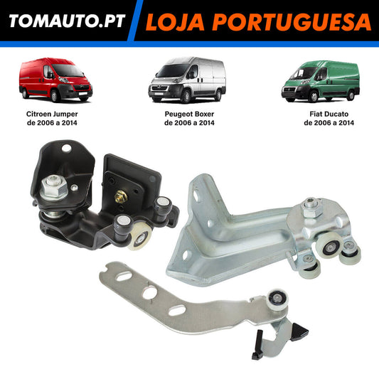 Kit Completo Guias Porta Correr Fiat Ducato, Citroen Jumper e Peugeot Boxer - 1344234080 - 1344266080 - 1344239080