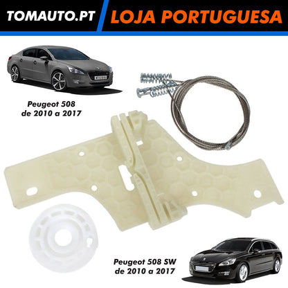 Kit de reparação elevador vidro traseiro esquerdo Peugeot 508 SW