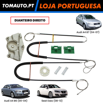 Kit de reparação elevador de vidros da frente direita Audi A4 B6 B7 Seat Exeo