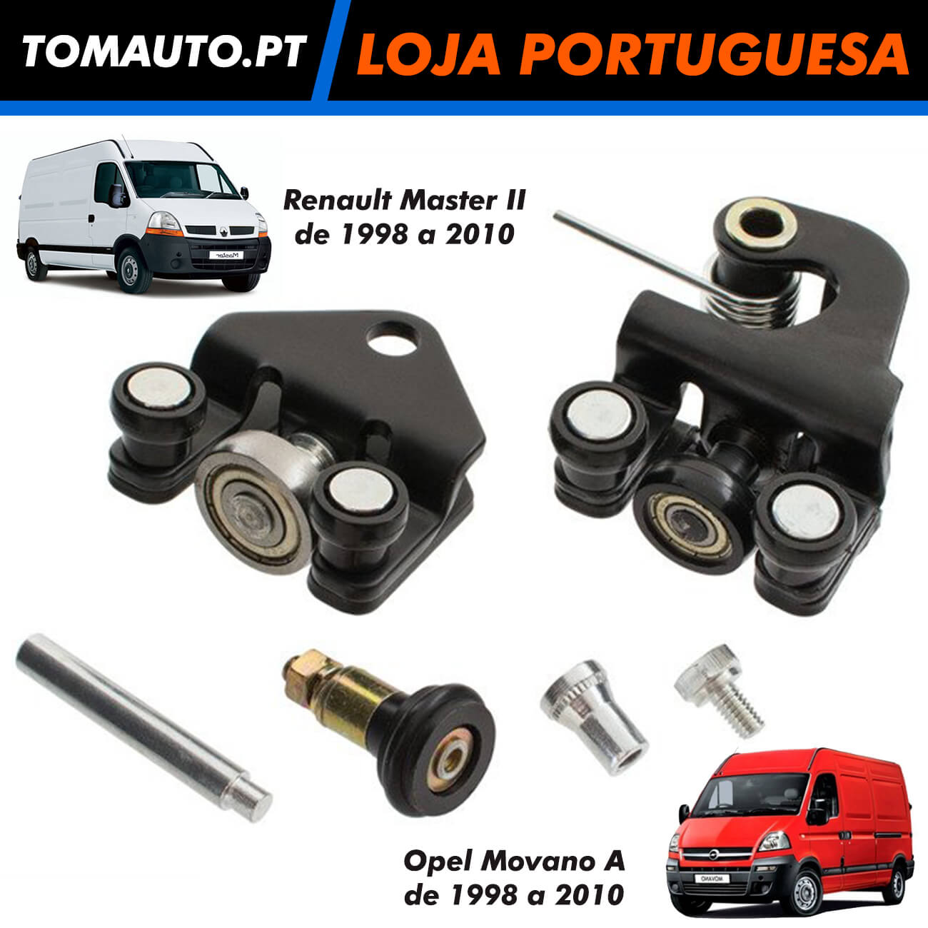 Kit de rolamentos porta lateral Renault Master Opel Movano