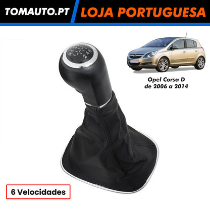 Manete de 6 velocidades com fole para Opel Corsa D de 2006 a 2014