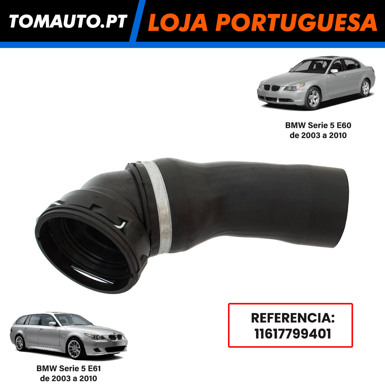 Mangueira para Turbocompressor BMW 5 E60 E61 - 11617799401