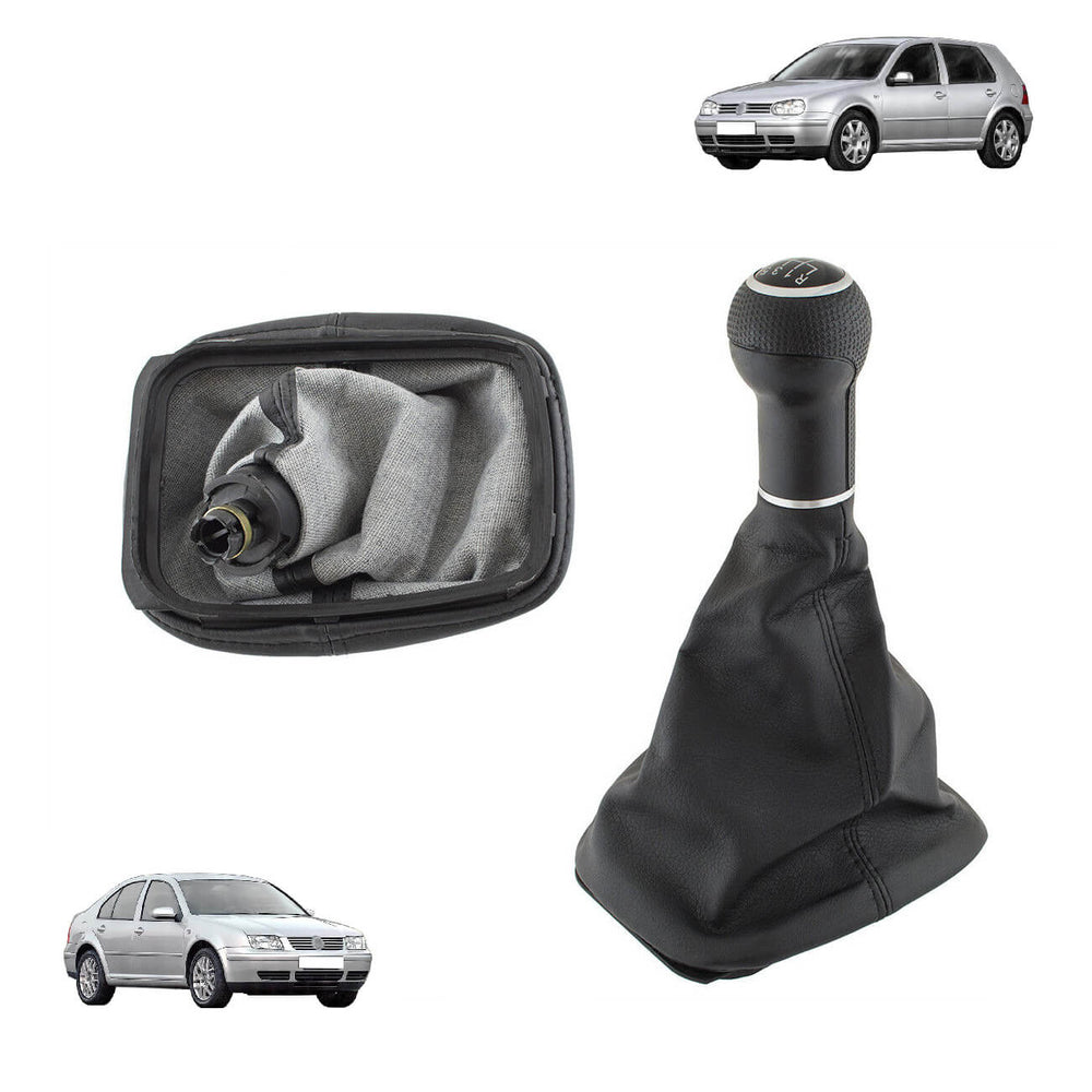 Moca de velocidades preto cromado VW Golf IV Bora