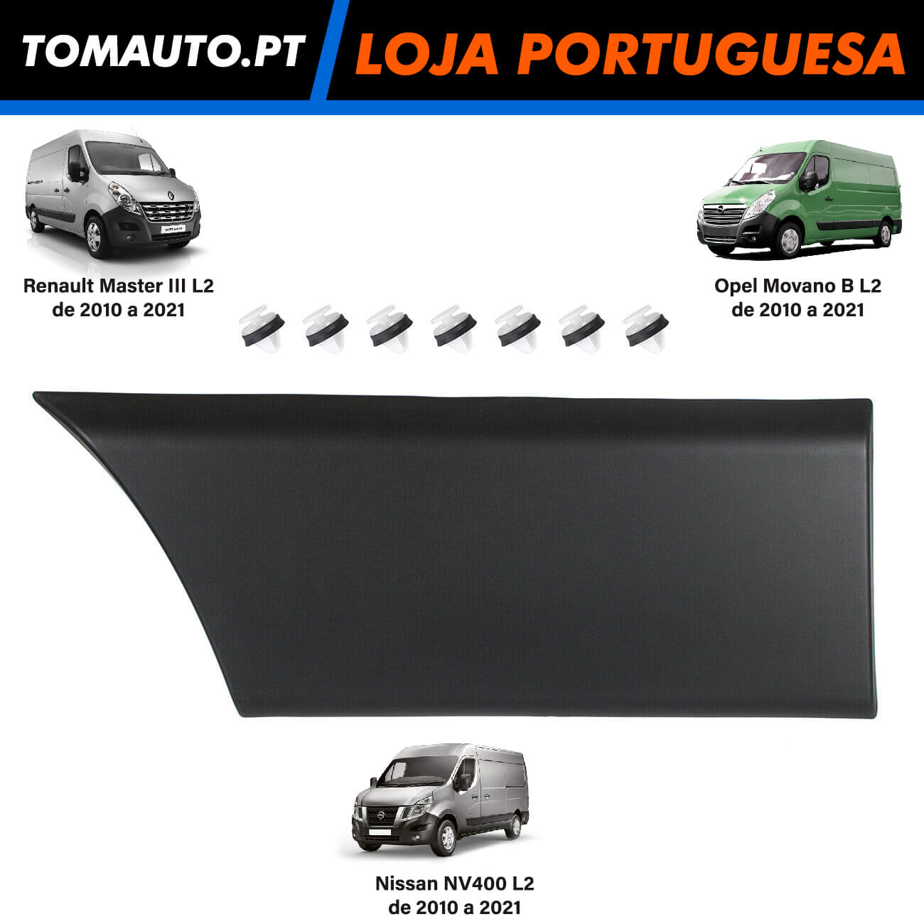 Moldura Painel Direita Renault Master, Opel Movano e Nissan NV400 768F30006R