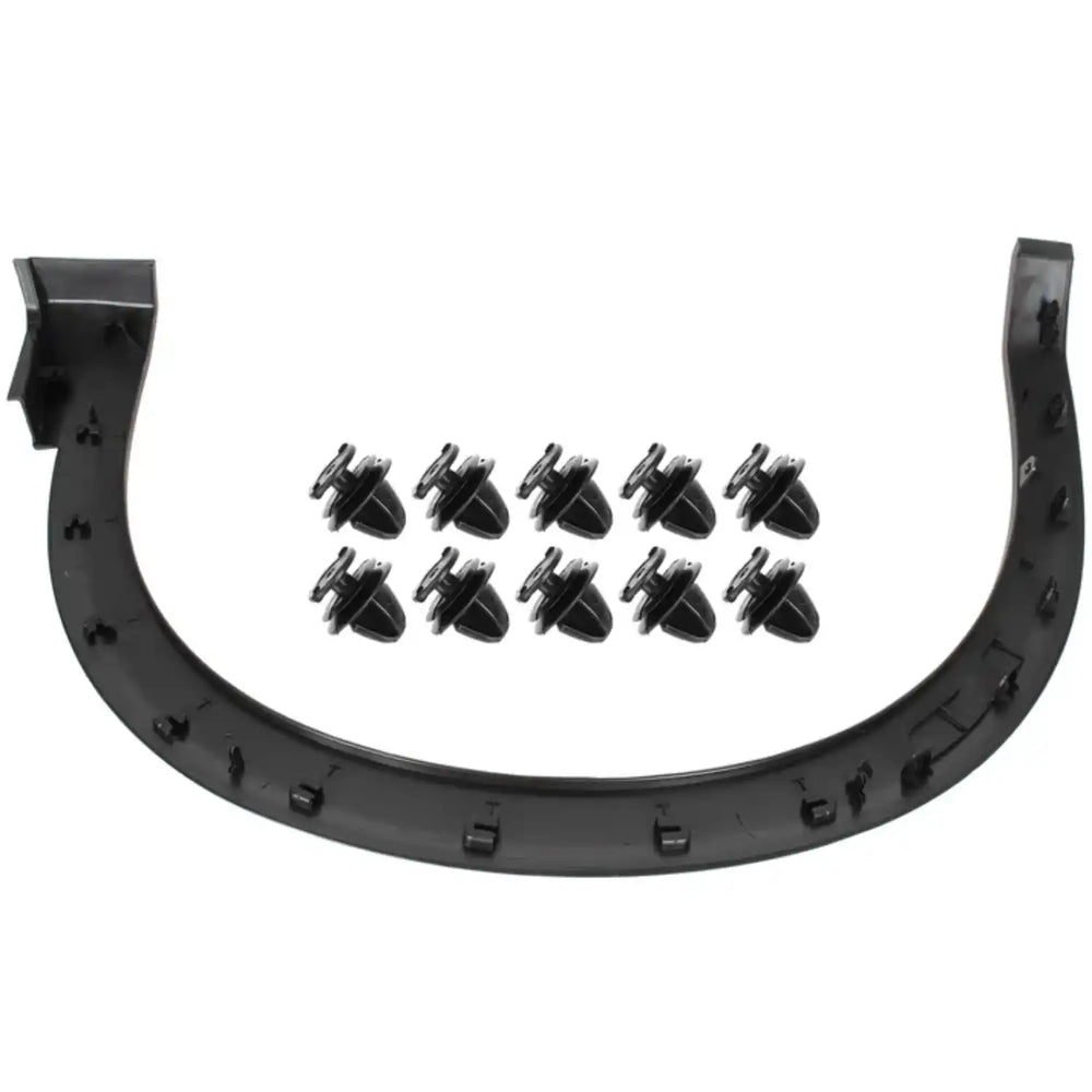 Moldura do passa-roda dianteiro direito para PEUGEOT 3008 II e 5008 II de 2016 a 2024, em preto, com encaixes de fixação e referência OEM 98116332XT