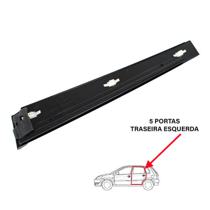 Moldura de porta detrás esquerda Ford Fiesta 5