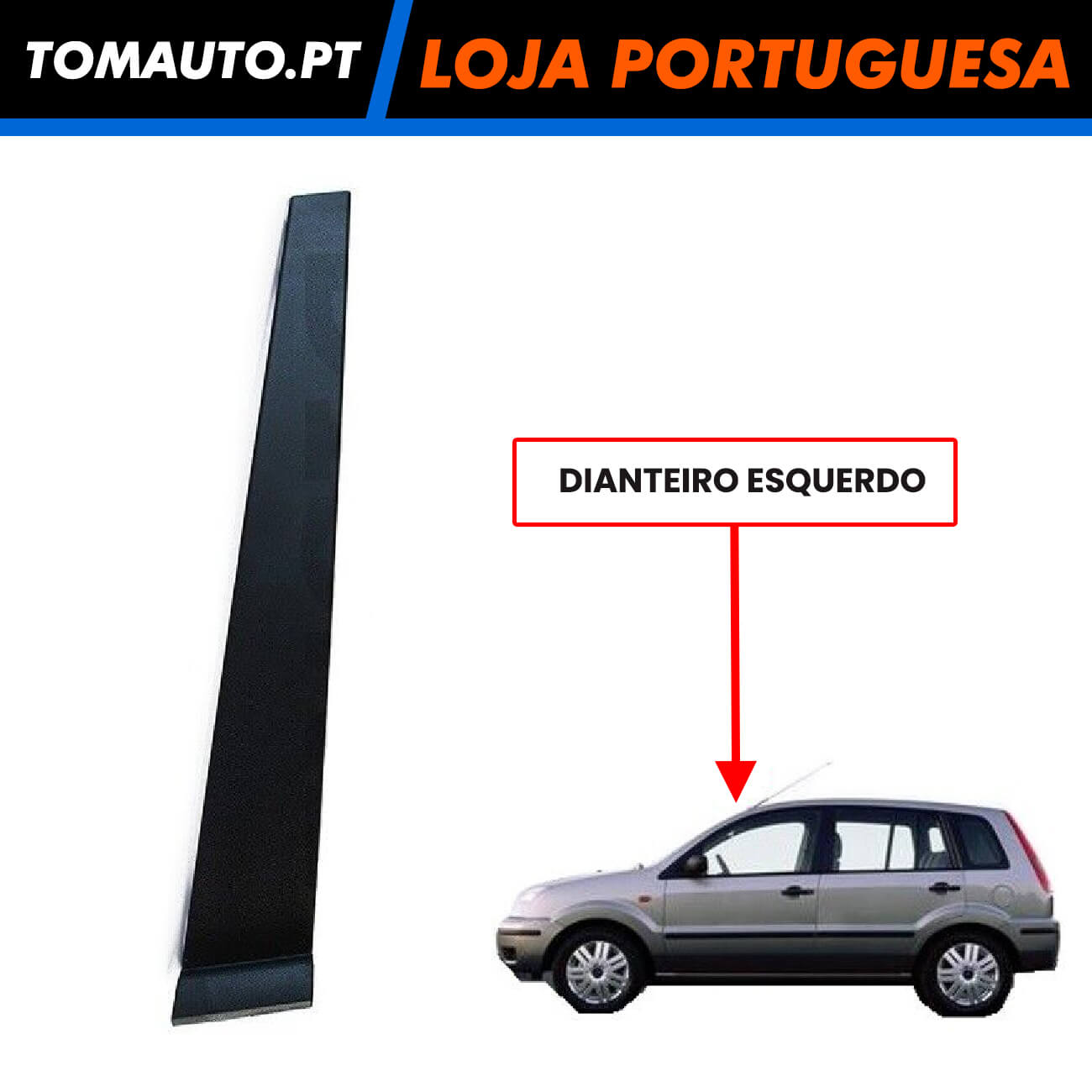 Moldura de porta Dianteira Esquerda Ford Fusion 1473667 - 1690267 - 7N11N20899AA