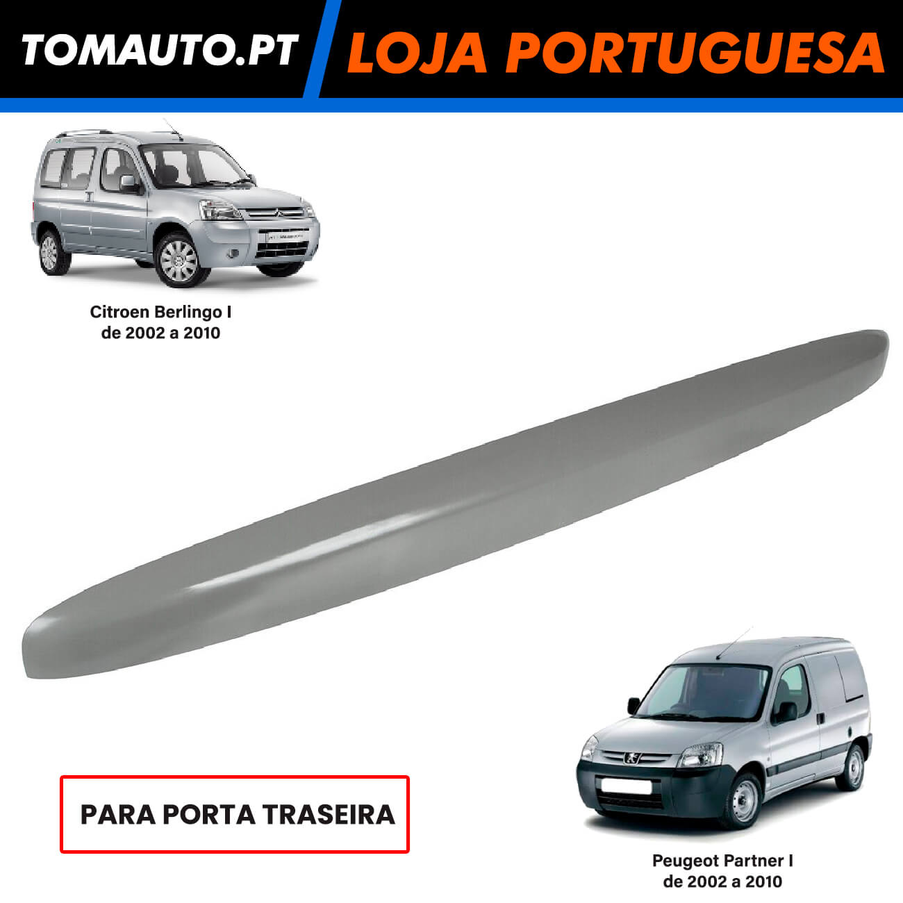 Moldura de Porta Traseira Citroen Berlingo Peugeot Partner 8742L3