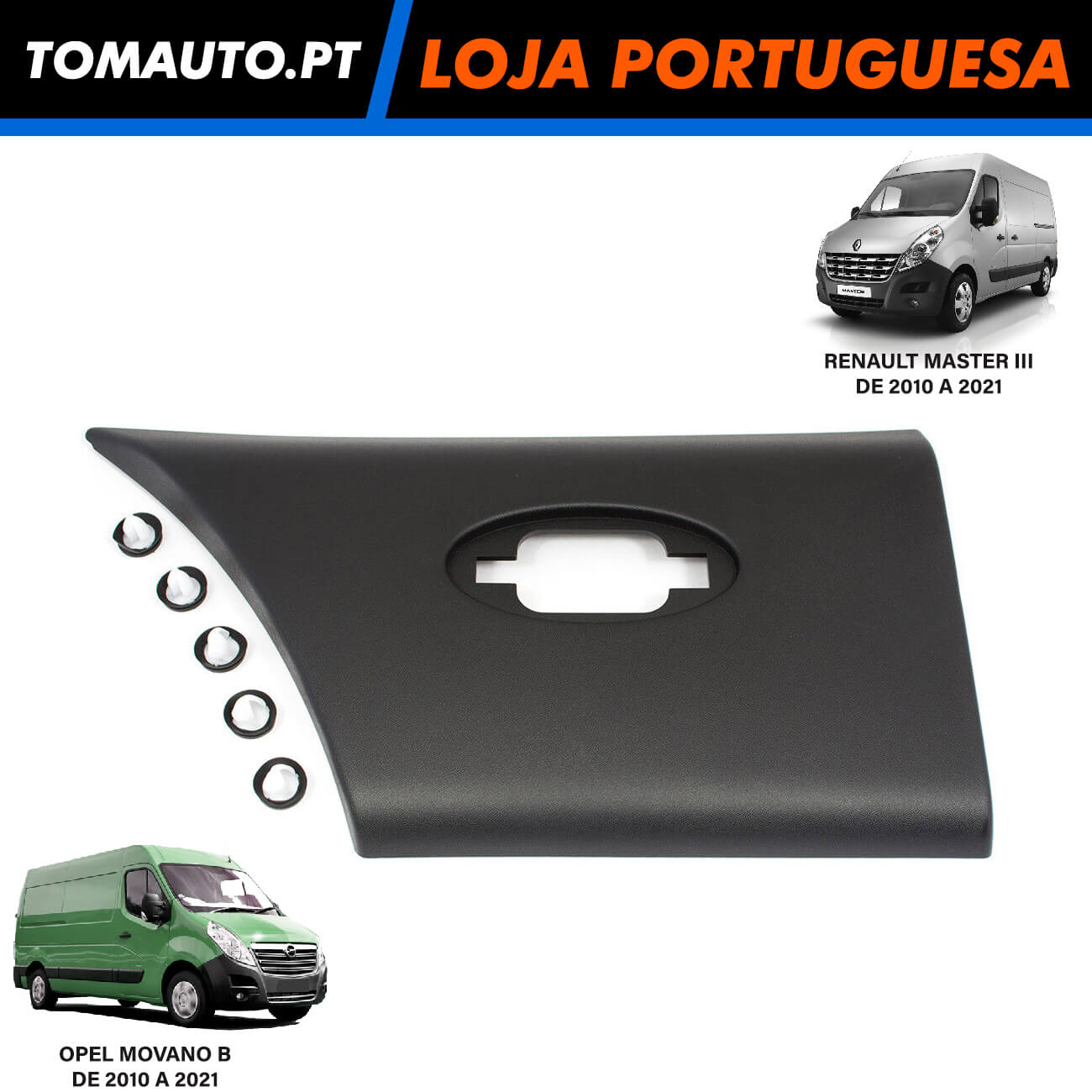 Moldura Traseira Esquerda Renault Master Opel Movano B (10-21) - 768F30007L