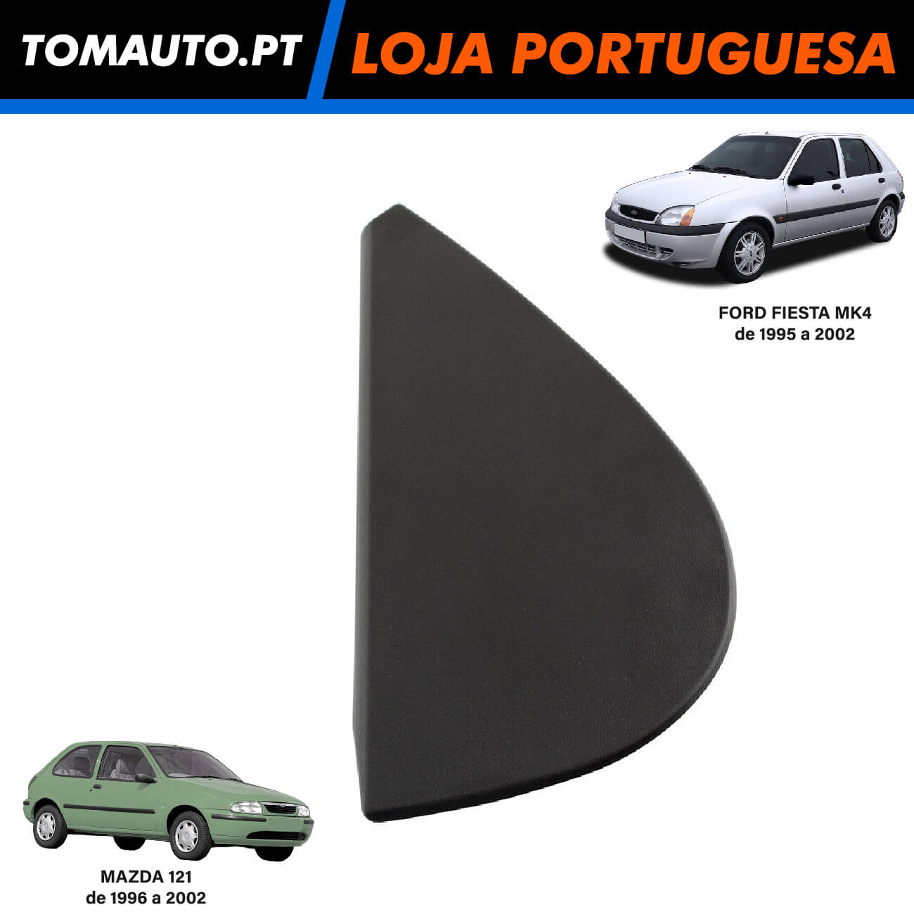 Moldura Vidro Traseira Esquerda Ford Fiesta IV, Mazda 121 - 96FBA274A32AF