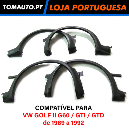 Molduras laterais do arco da roda direita e esquerda para VW Golf II G60 GTI GTD de 1989 a 1992