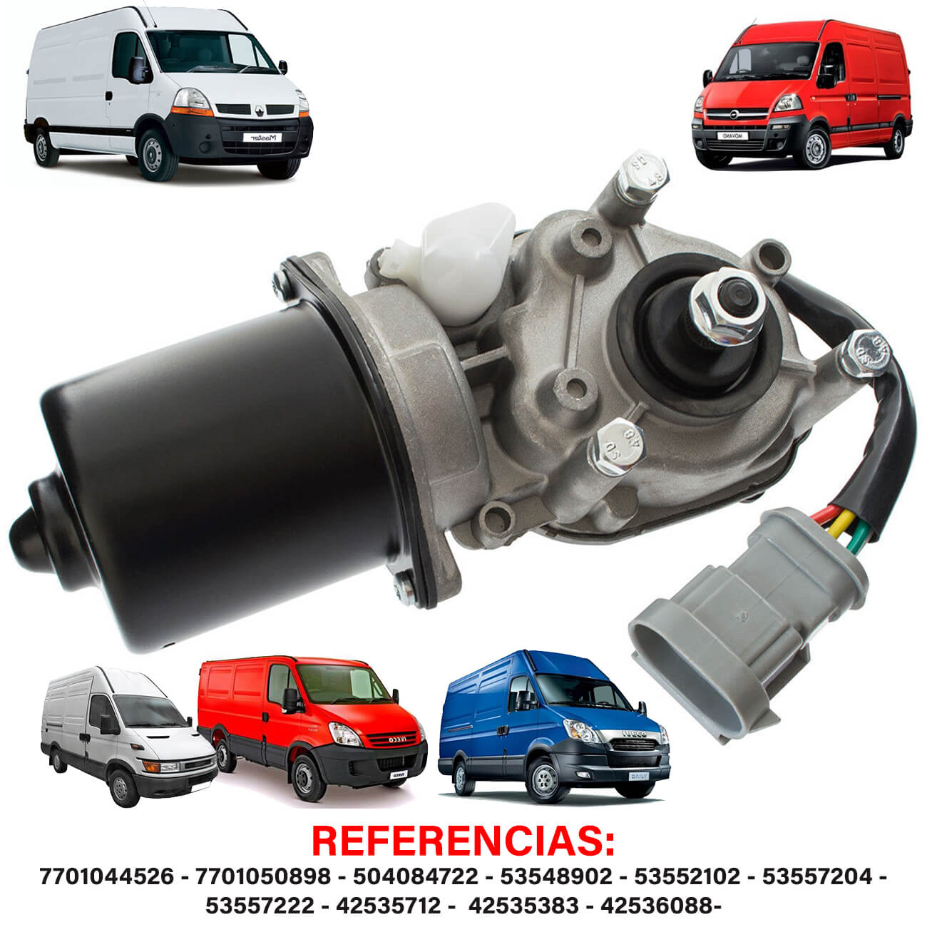 Motor frontal limpa para-brisas Movano Master Daily