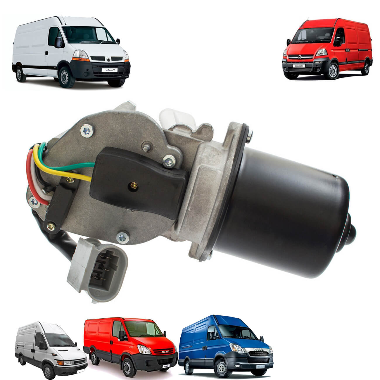 Motor de limpa vidro da frente Renault Master Opel Movano Iveco Daily