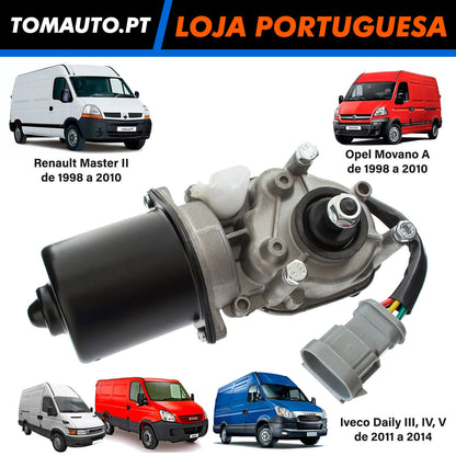 Motor de limpa vidros dianteiro para Renault Master Opel Movano Iveco Daily III IV V