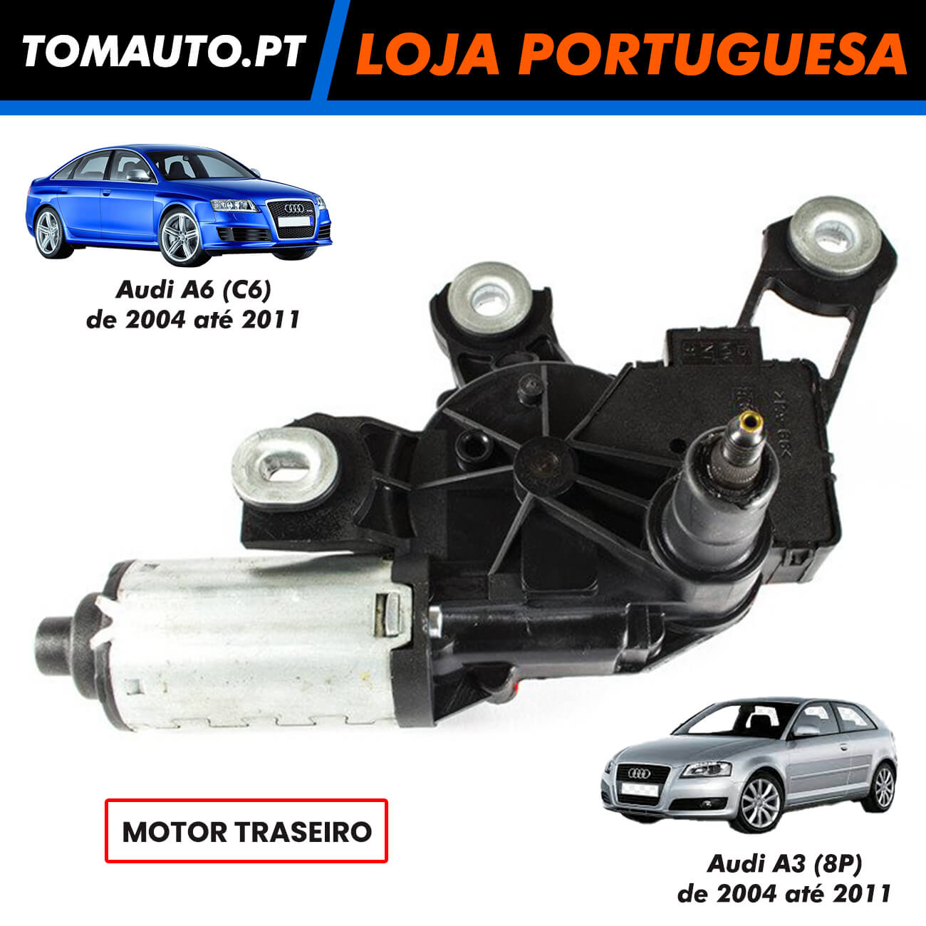 Motor traseiro do limpa vidros detrás para Audi A3 8P A6 C6 OEM 8E9955711