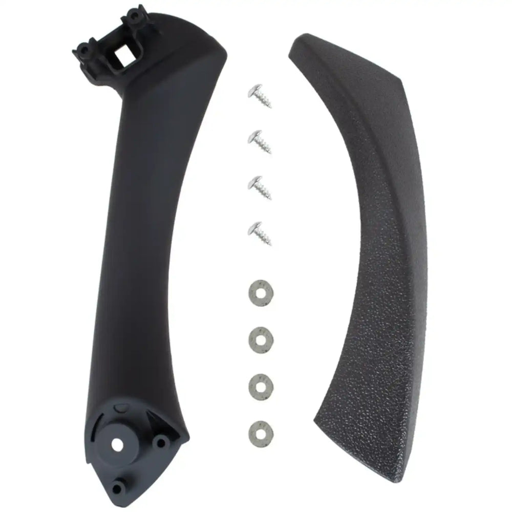 Pega interior da porta direita para BMW SÉRIE 3 E90 e E91, em preto, com acabamento de substituição e referência OEM 51417230850