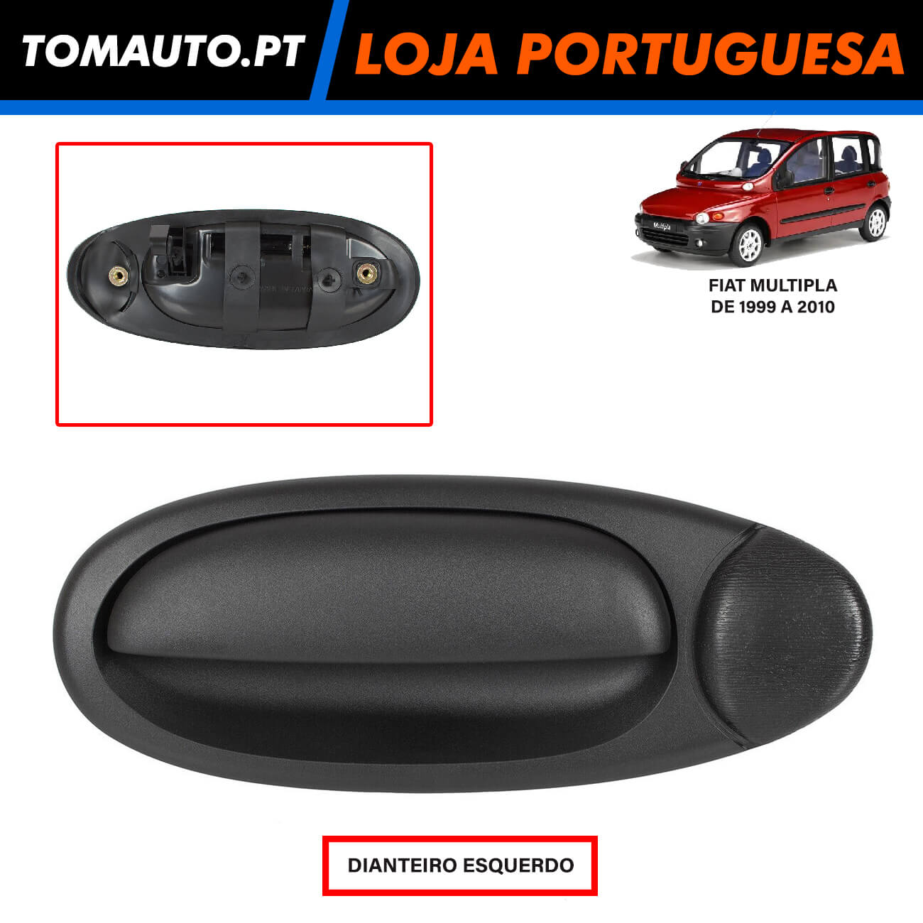 Pega da Porta Exterior Esquerda Fiat Multipla (99-10) - 735256577