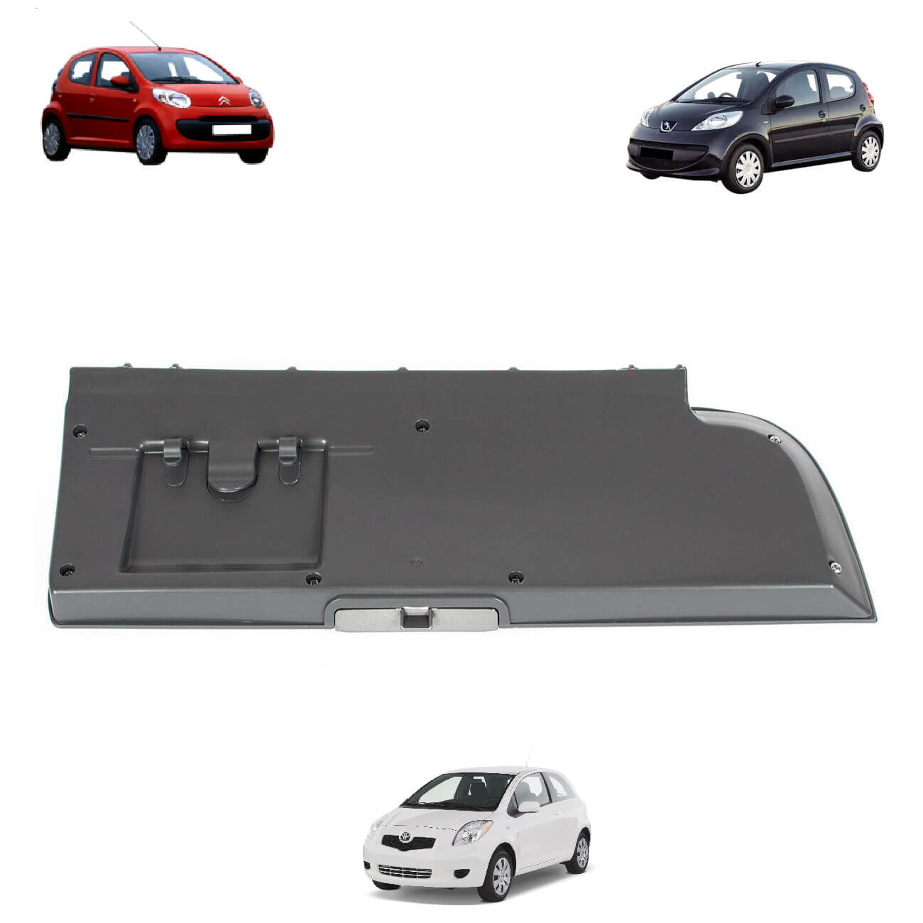 Porta cinzenta de porta-luvas Citroen C1 Toyota Aygo Peugeot 107