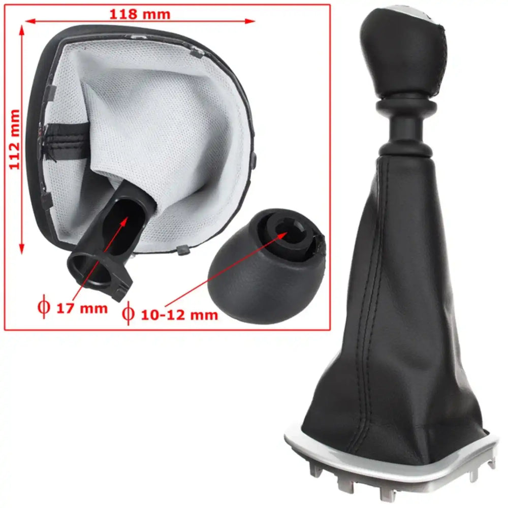 Punho com fole da alavanca de velocidades para RENAULT CLIO III com caixa manual de 6 velocidades, referência OEM 8200379961