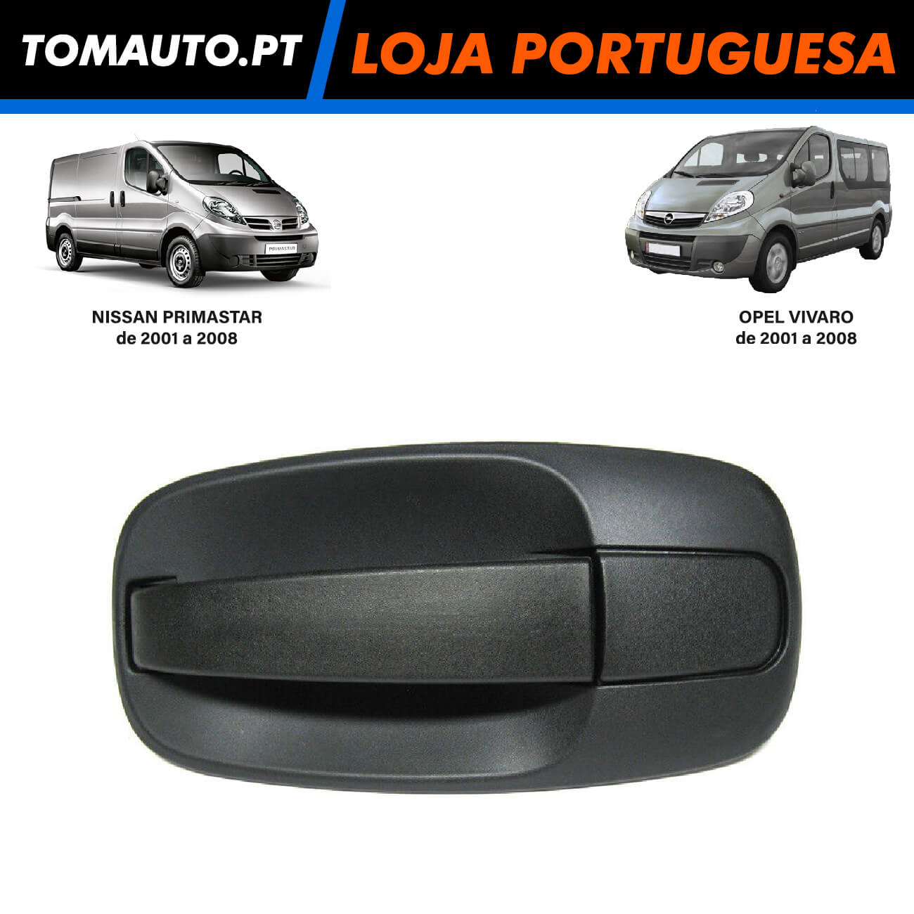 Puxador Porta Correr Direita Opel Vivaro, Nissan Primastar (01-08) - 8200214656